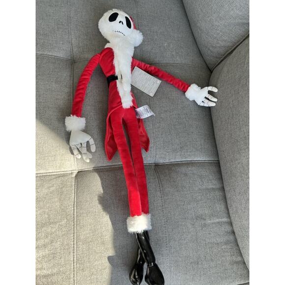 Disney The Nightmare Before Jack Skellington Sandy Claws Santa Plush New w Tags - Picture 2 of 3